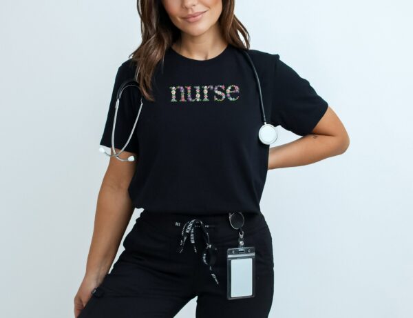 Embroidery Flower Nurse Shirt,Love Nurse Embroidery Sweatshirt,Nurse Week Embroidery Shirt,Embroidery Nurse Student Gift,Nurse Birthday Gift