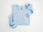 Embroidered Unicorn Sweatshirt, Embroidery Unicorn Shirt, Magical Unicorn Tshirt, Unicorn Birthday Shirt, Birthday Girl Shirt, Cute Unicorn