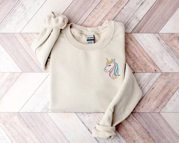 Embroidered Unicorn Sweatshirt, Embroidery Unicorn Shirt, Magical Unicorn Tshirt, Unicorn Birthday Shirt, Birthday Girl Shirt, Cute Unicorn