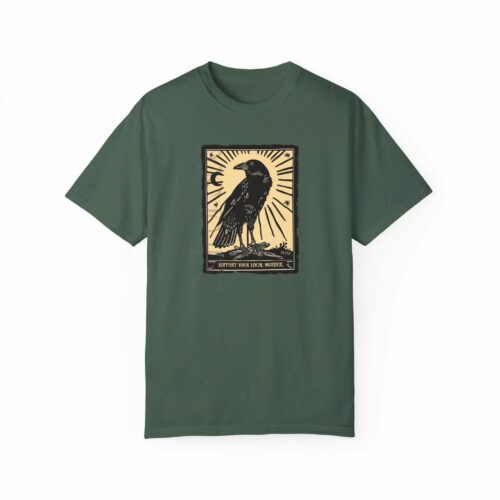 Support Local Murder Tee, Crow Lover Graphic Shirt Unique Bird Enthusiast Apparel - Nordic Nature, Tarot Card Unique Gift For Her Crows