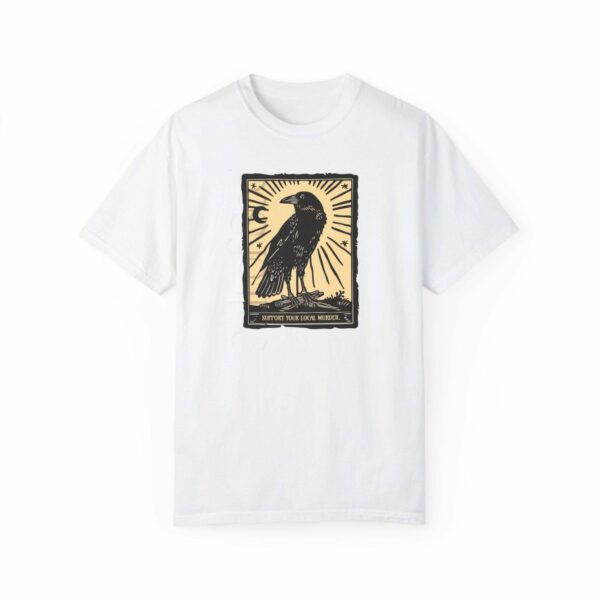 Support Local Murder Tee, Crow Lover Graphic Shirt Unique Bird Enthusiast Apparel - Nordic Nature, Tarot Card Unique Gift For Her Crows